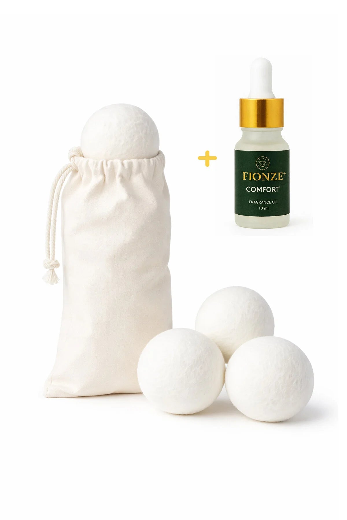 3'lü XXL Çamaşır Kurutma Topu & Comfort 10 ml Esansiyel Uçucu Yağ